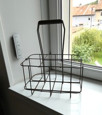 Ancien porte bouteilles panier casier métal. Vintage déco collection Authentique