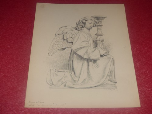 Dessin original encre fin xixe - fin,