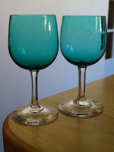 Anciens verres vin cristal - 2,