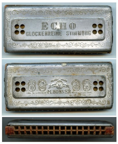 Vintage double harmonica - double,