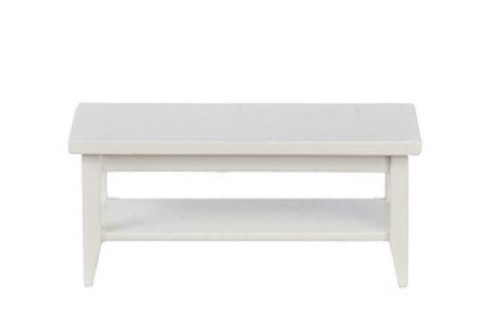 Table basse rétro - basse, blanche