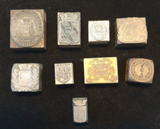 LOT DE 9 ANCIENNES MATRICES D'