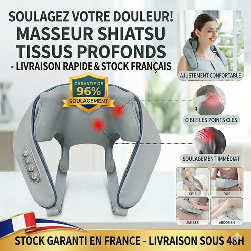 Massage shiatsu chauffant cou - massage,