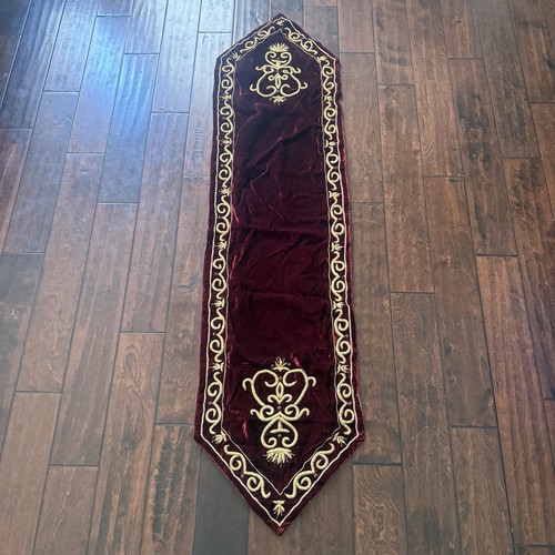 Vintage french maroon velvet - maroon,
