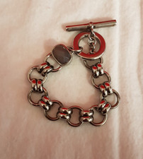 Vintage Dyrberg/Kern Stainless Bracelet with Lavender Cushion Stone.