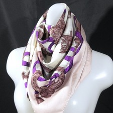HERMES Large Scarf Carre 90 silk cleaned D414