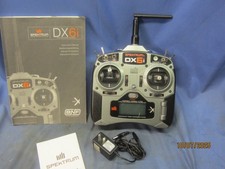 SPEKTRUM DX6i DSMX 6 CHANNEL 2.4 GHz TRANSMITTER SPM1000 W/BATTERY & CHGR, USED