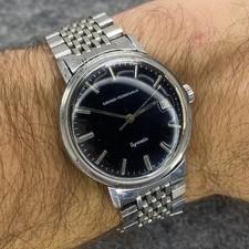 GIRARD PERREGAUX GYROMATIC AUTOMATIC BLACK DIAL SWISS WATCH CAL 423810 Ca1960