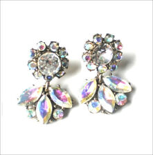 Boucles d'Oreille Neuves Cristaux Style Swarovski Diamant
