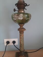marble and bronze column Corinthian capital kerosene lamp h 55 cm 