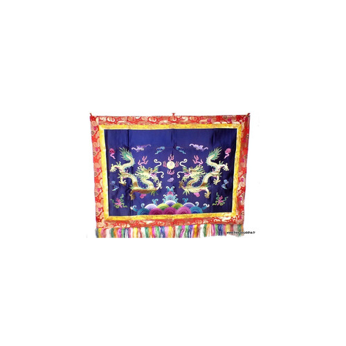 Tenture murale dragons soie - dragons, en