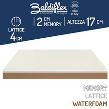 MATELAS SIMPLE Easy Water Latex Mémoire 100% Fabriqué En Italie Par Baldiflex