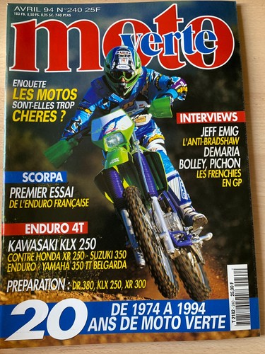 Moto verte magazine 240 du - moto,