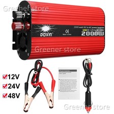 Onde Sinu Pure Onduleur Puissance Crête 2000W 12V/24V/48 to 220-240V Converter