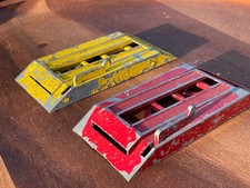 Crescent Toys Diecast Car Garage Ramps Red & Yellow 10cm Vintage 1950s Lot of 2