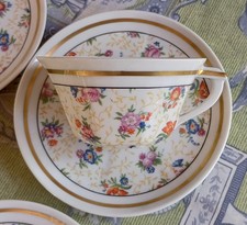 8 Tasses à Café en porcelaine FRG Limoges -Frugier début 20 ème