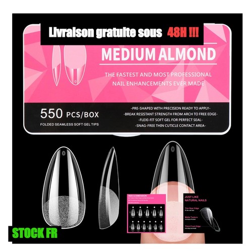 Faux ongles amande 550 - , pièces