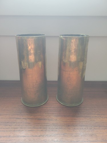 Vases obus gravés - vases,