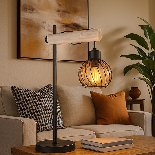 Lampe table bois - lampe,