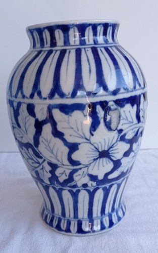 Vase artisanal bleu - artisanal, cobalt