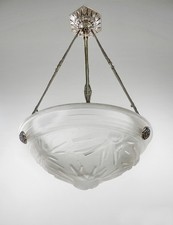  MULLER FRERES : FRENCH 1930 ART DECO CHANDELIER  lustre lamp suspension pendant