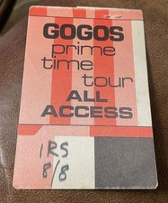 GO-GO’S RARE BACKSTAGE PASS AND CONCERT TICKET STUB LOS ANGELES, CA 08/08/1984