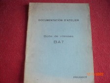  BA7 PEUGEOT 10/1967 GEARBOX WORKSHOP DOCUMENTATION