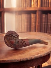 Vintage Les Baux Antique Carved Pipe, Retro Smoking Collection Used
