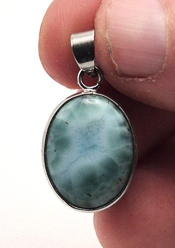 Pendentif larimar cerclage - pendentif, en