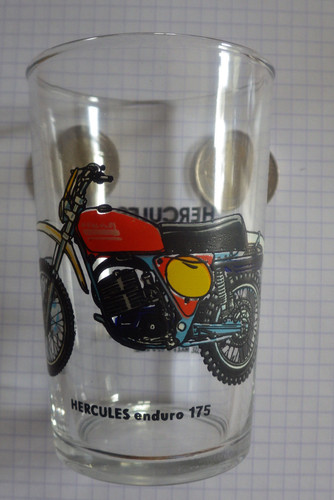 Verre moutarde déco moto - moutarde,