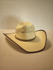 Lownstar Cow boy Pride 50 Resistol Straw Hat  Bangora -56- 7 See Photos For Size