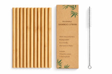 10 Pailles en Bambou