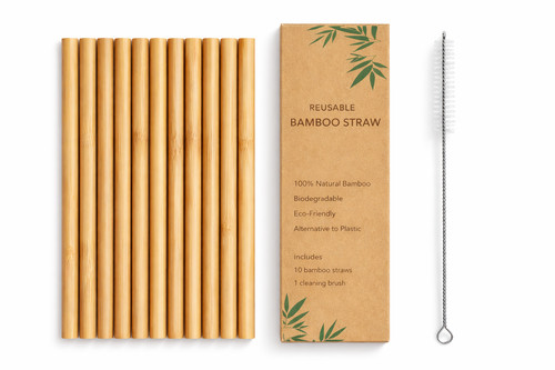 Pailles bambou - pailles, en