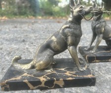 Louis Albert CARVIN pair of greenhouse book Art Deco German Belgian Shepherd Malinois
