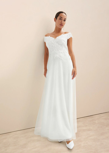 Robe mariée col en - robe,
