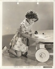 Shirley Temple writing thank you note Original 8x10 Keybook Photo Stamped Snipe
