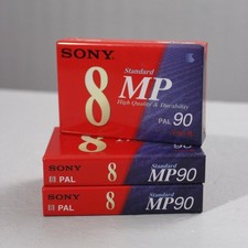 3x Cassettes Sony 8 MP90