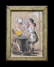 French school circa 1920. "The Little Cooker."