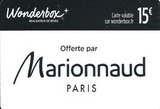 Carte cadeau - Wonderbox /  Marionnaud   /  voir scan-   GIFT CARD