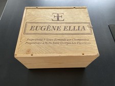 Caisse Vin Bois Vide EUGÈNE ELLIA Vosne Romanée Nuits Saint Georges Empty Box