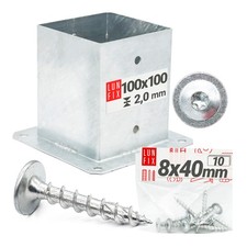 Support de poteau 100 x 100 mm