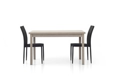 Table À Manger Extensible Chêne Gris Cm 130x80x76H Fermé