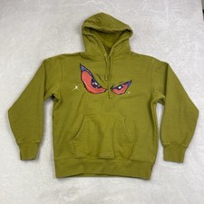 Supreme FW21 Eyes Hooded Sweatshirt Men’s M Green Cotton Pullover Hoodie Rare