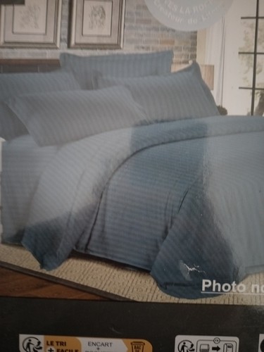 Parure lit personnes bleu - parure,
