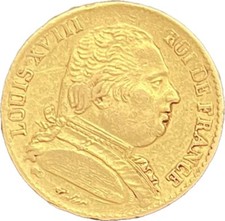 #F0101 France : 20 francs 1814 K - Petit tirage - Louis XVIII - napoléon