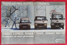 PRESS ADVERTISEMENT: Renault Express Trafic Master 1988 Utility Cars. 2 p