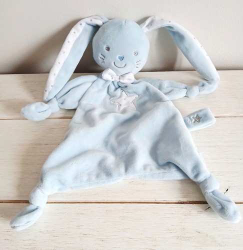 Tex doudou lapin plat - , bleu
