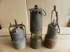 3 LAMPES MINEUR ANCIENNES 
