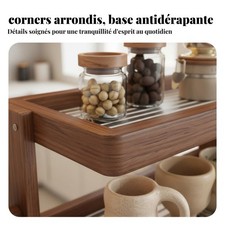 Porte-Tasses En Bois Grande