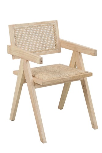 Fauteuil hevea rotin - hevea, naturel